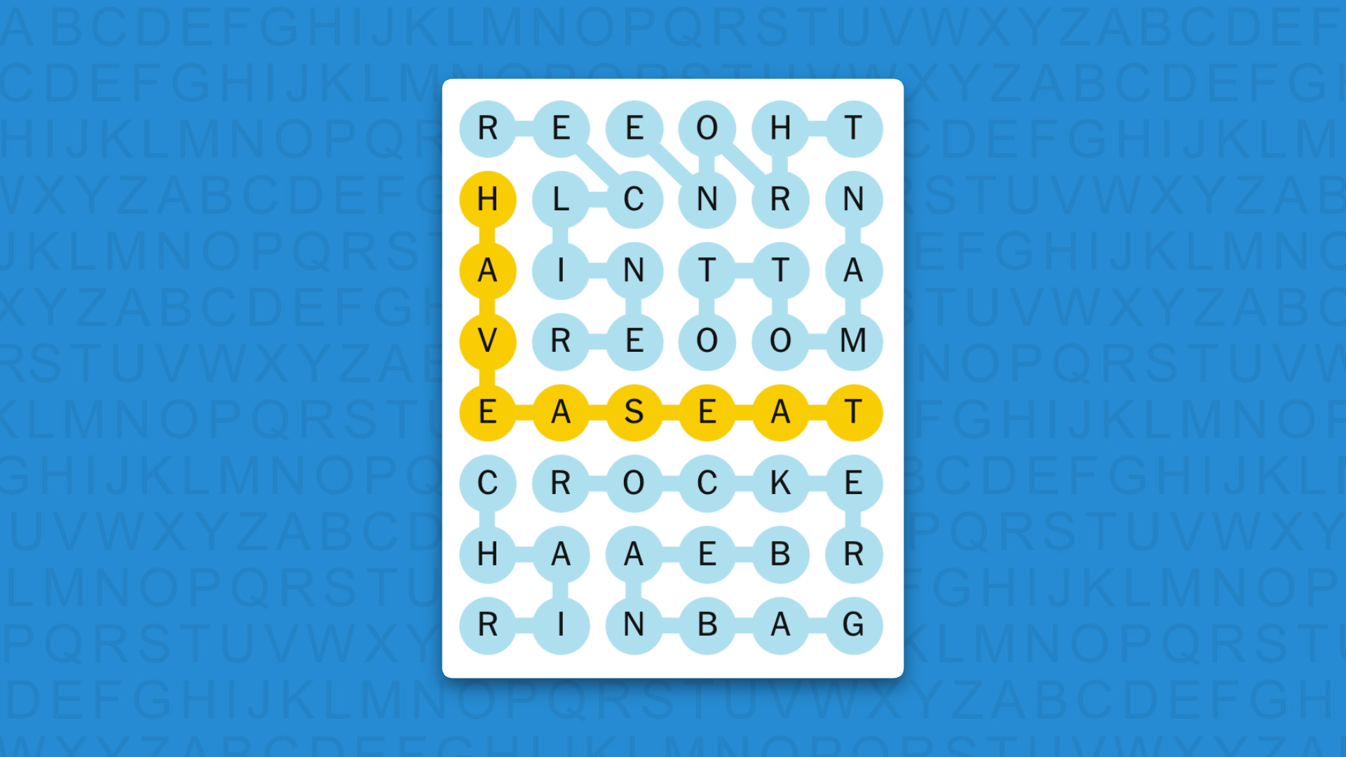 NYT Strands answers game 863 on a blue background