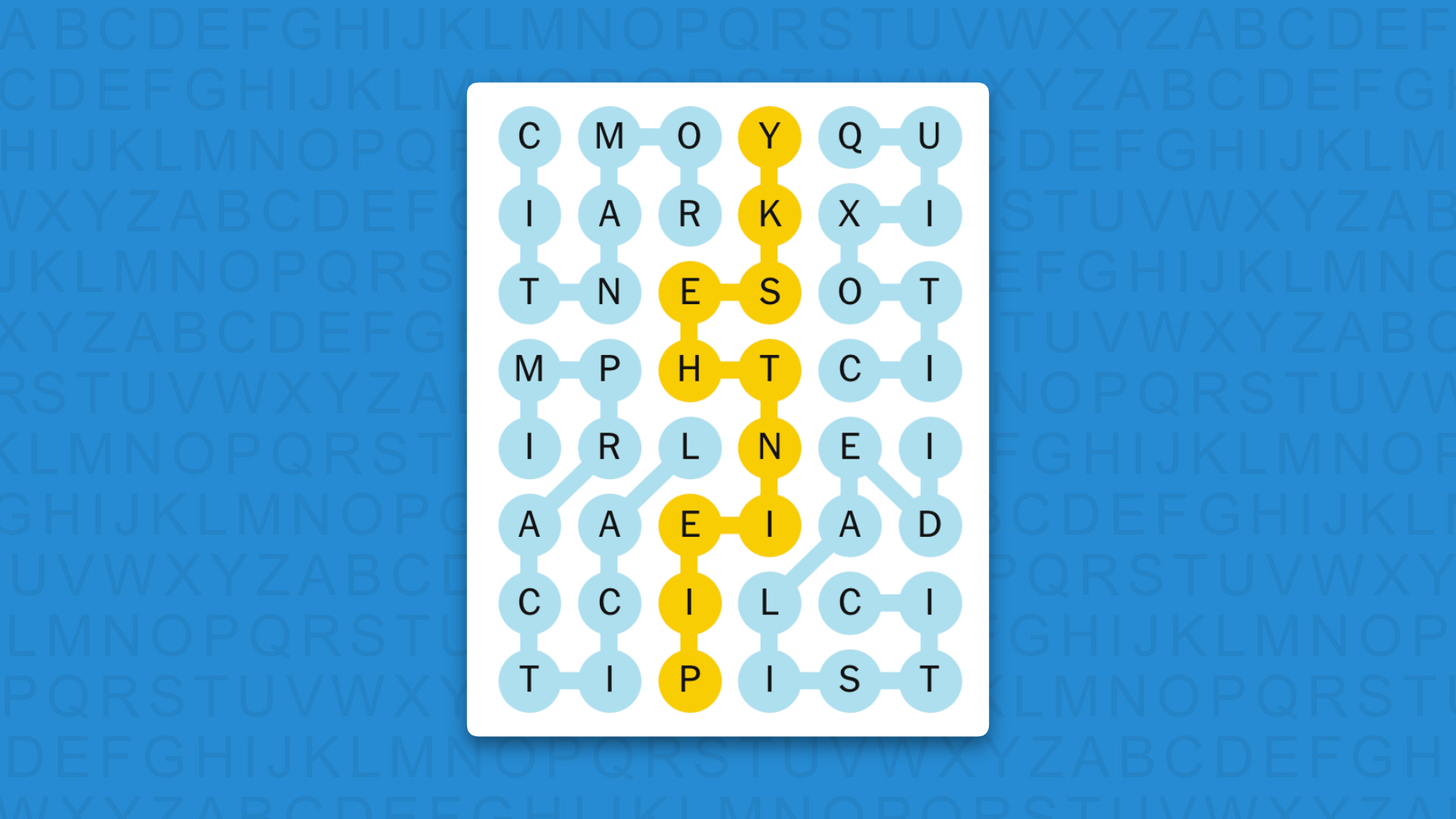 NYT Strands answers game 864 on a blue background