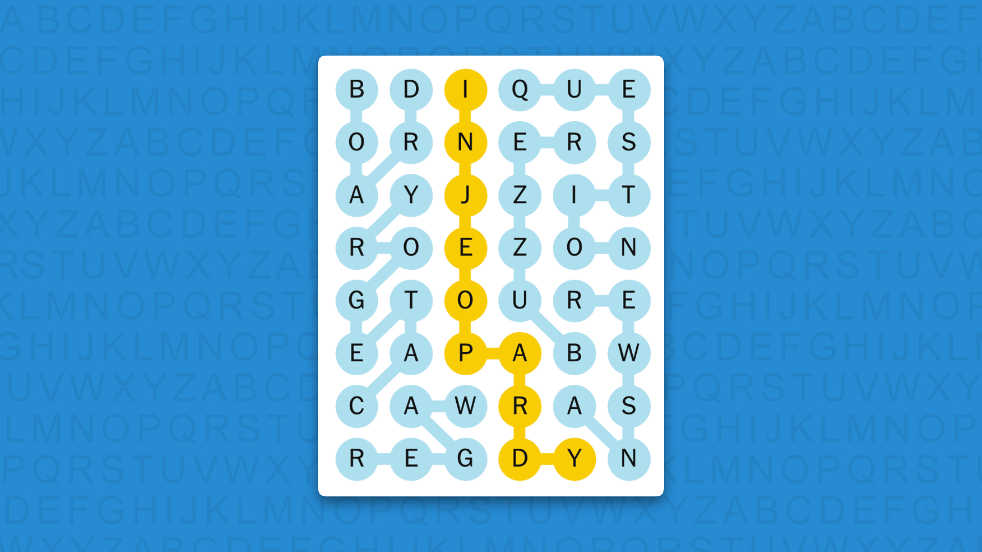 NYT Strands answers game 871 on a blue background