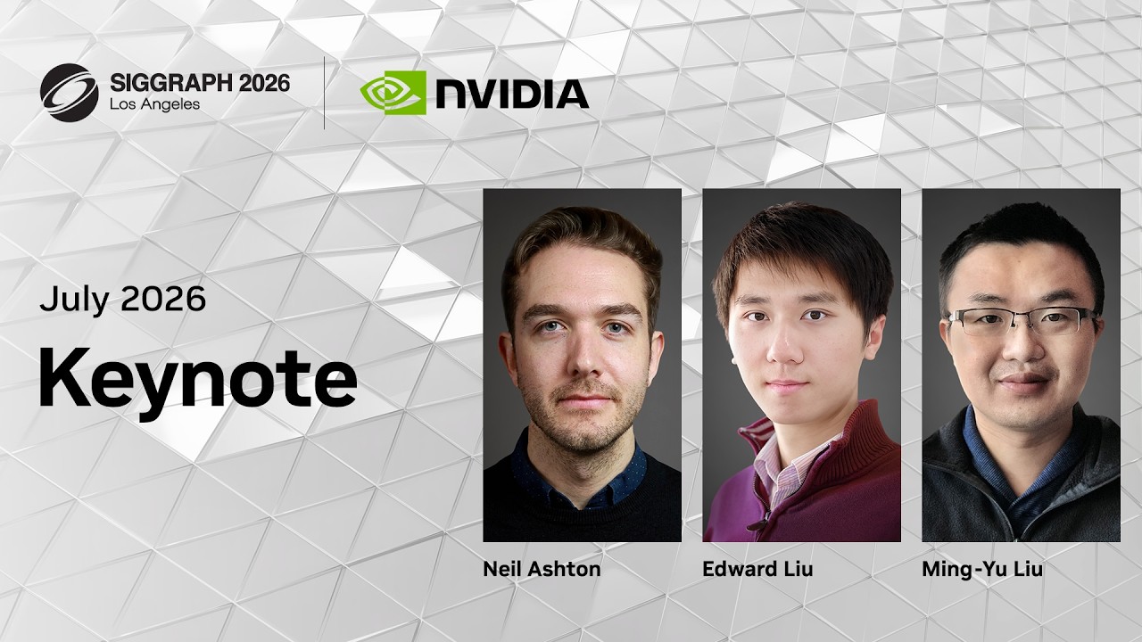 NVIDIA Live Keynote at SIGGRAPH 2026 - YouTube