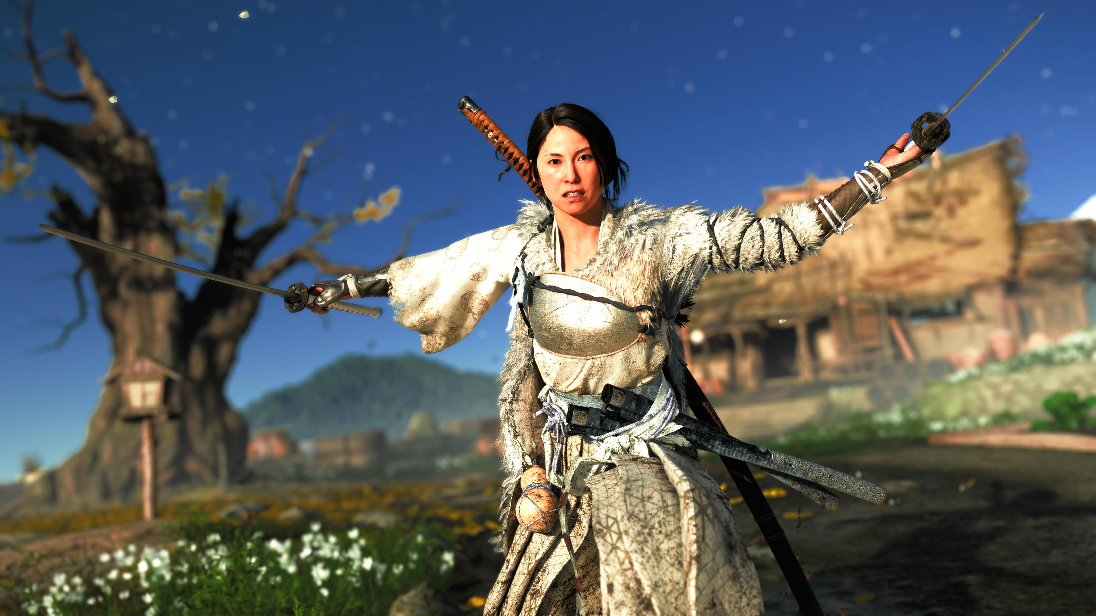 Screenshot of Atsu's gameplay in Ghost of Yotei